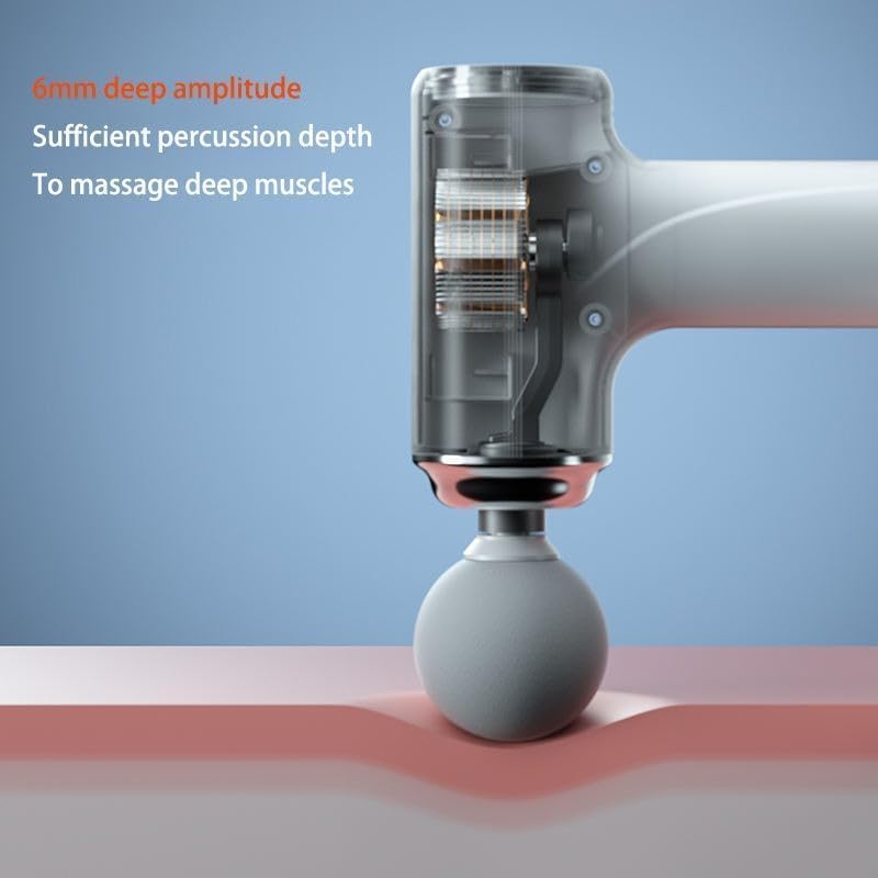 Massage Gun, Portable Deep Tissue Percussion Massager, White