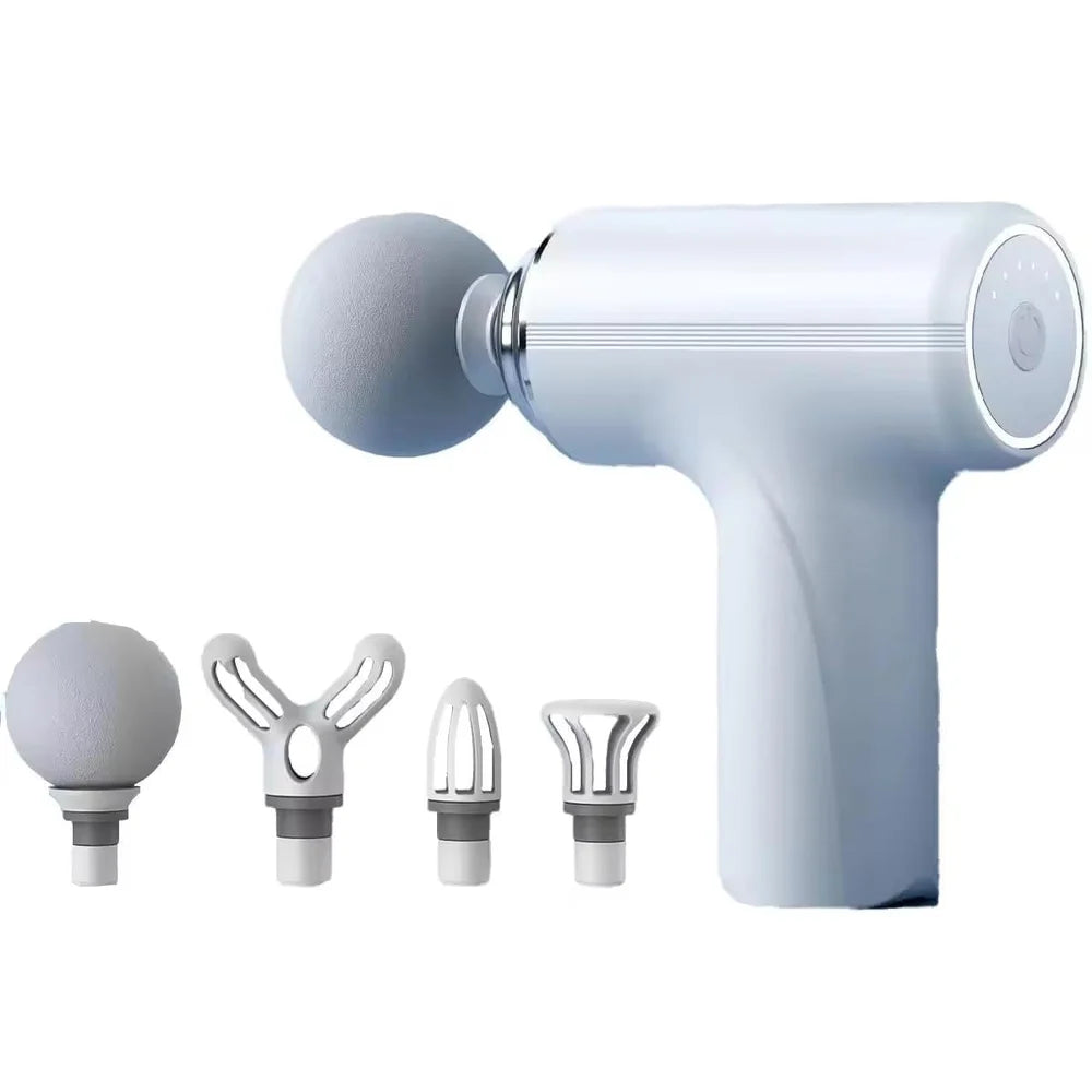Massage Gun, Portable Deep Tissue Percussion Massager, White
