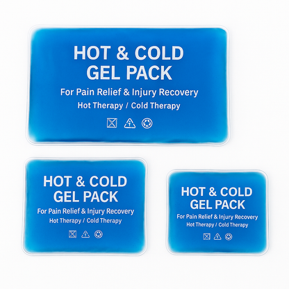 Hot & Cold Gel Pack Set – Pack of 3 (Small, Medium, Large) for Pain Relief & Injury Recovery
