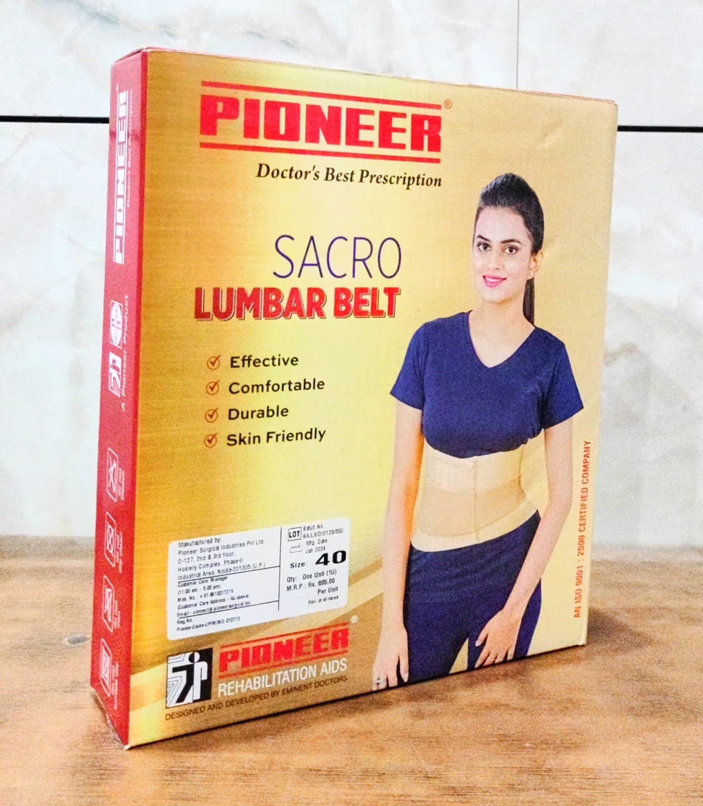LS Support Belt – LumboSacral Back Brace for Lower Back Pain