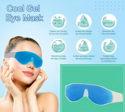 Cooling Gel Eye Mask – Soothing Relief for Tired Eyes & Puffy Skin For Men & Women - Light Blue