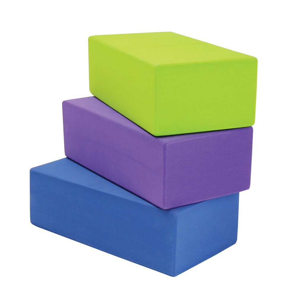 Premium Yoga Blocks(Set of 2) – Lightweight Support for Stability & Flexibility (Purple, Green, Blue)